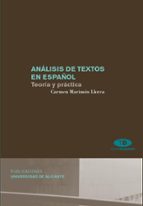 Portada del Libro Analisis De Textos En Español: Teoria Y Practica