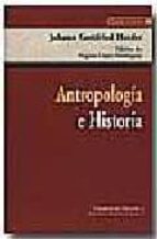 Portada del Libro Antropologia E Historia