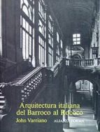 Portada del Libro Arquitectura Italiana Del Barroco Al Rococo