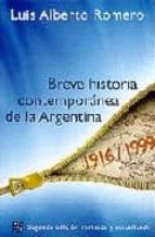 Portada del Libro Breve Historia Contemporanea De La Argentina