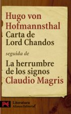 Carta De Lord Chandos; La Herrumbre De Los Signos