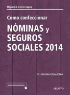 Portada del Libro Como Confeccionar Nominas Y Seguros Sociales 2014