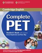 Portada del Libro Complete Pet: Student S Book With Answers With Cd-rom