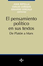 Portada del Libro El Pensamiento Politico En Sus Textos: De Platon A Marx
