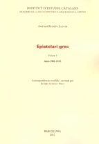 Portada del Libro Epistolari Grec Vol. 3 Anys 1901-1915