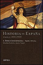Portada del Libro Epoca Contemporanea: España 1808-2004