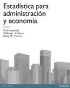 Portada del Libro Estadistica Para Administración Y Economia