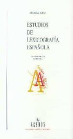 Portada del Libro Estudios De Lexicografia Española
