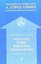 Portada del Libro Estudios Sobre Regadios Valencianos
