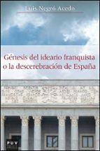 Portada del Libro Genesis Del Ideario Franquista O La Descerebracion De España