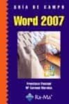 Portada del Libro Guia De Campo De Word 2007