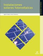 Portada del Libro Instalaciones Solares Fotovoltaicas