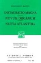 Portada del Libro Instauratio Magna; Novum Organum; Nueva Atlantida