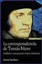 Portada del Libro La Correspondencia De Tomas Moro. Analisis Comentario Critico Hi Storico