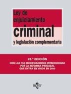 Portada del Libro Ley De Enjuiciamiento Criminal Y Legislacion Complementaria