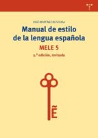 Portada del Libro Manual De Estilo De La Lengua Española