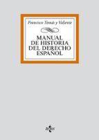 Portada del Libro Manual De Historia Del Derecho Español