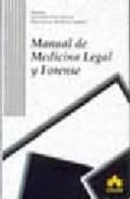 Portada del Libro Manual De Medicina Legal Y Forense