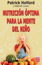 Portada del Libro Nutricion Optima Para La Mente De Un Niño