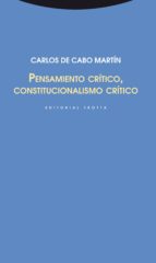 Portada del Libro Pensamiento Critico: Constitucionalismo Critico