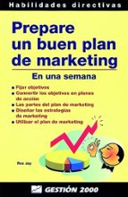 Portada del Libro Prepare Un Buen Plan De Marketing