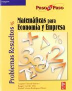 Portada del Libro Problemas Resueltos De Matematicas Para Economia Y Empresa