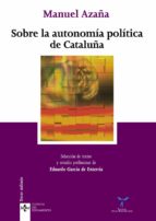 Portada del Libro Sobre La Autonomia Politica De Cataluña