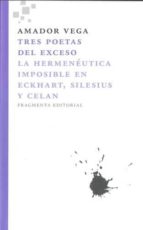 Portada del Libro Tres Poetas Del Exceso: La Hermeneutica Imposible En Eckhart, Sil Esius Y Celan